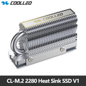 COOLLEO CL-SSD V1 M.2 2280 SSD Nvme Heat Sink Solid State Drive Radiator Fully Electroplated Reflow Welding AGHP HeatPipe Cooler