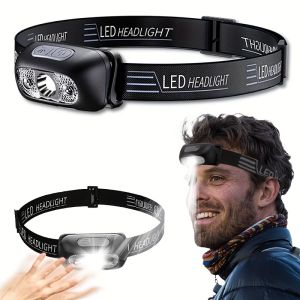 500 Lumen USB Rechargeable Headlamp Motion Sensor Bright LED Running Fishing Flash Head lamp Headlight Infrared Sensor Light