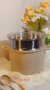 ROSCE WAJAN GENTONG HIGH POT panci tinggi stockpot anti lengket marble granit  3x lebih tebal KUKUSAN STAINLESS