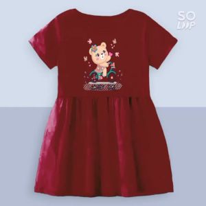 Dress anak perempuan usia 1-8 tahun lengan pendek lovely girl