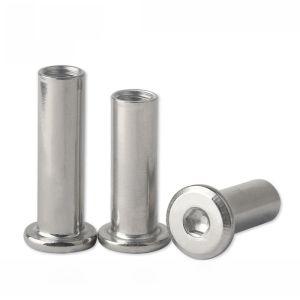 Stainless Steel 304 Furniture Screws Inner Hexagonal Clamp Nuts Interlocking Screw Thread Board Fastener Hardware Tools