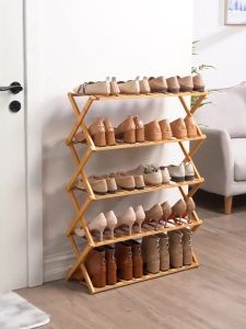 Shoe Rack Organizer 3/4/5Layers 50/50/60/CM X-shaped Anticorrosive Shoe Organzier Durable for Home Furniture