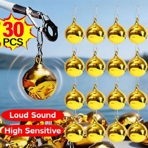 30Pcs High Sensitive Biting Reminder Clip-On Fishing Rod Tip Bell Loud Sound Fishing Bite Alarm Bell for Night Fishing