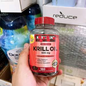 [ Date 2027 ] Dầu nhuyễn thể Krill Oil 500mg hộp 180 viên Mỹ.