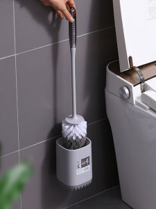 Elegant European Style Long Handle Toilet Brush Set for Home Use No Dead Angles Wall Mounted Bathroom Cleaning Tools