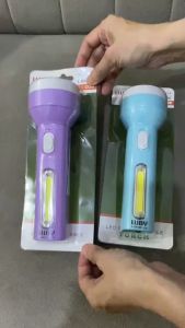 Luby Lampu Senter LED Super Terang L-8915C 5W + 8W COB LED Super Terang Rechargeable 500 Meter 8 Jam