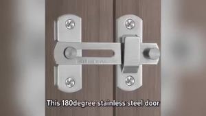 Door Latch Door Bolt Stainless Steel Door Latch Household Door Bolt Latch Bathroom Simple Bolt Anti-Theft Sliding Buckle Latch