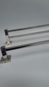 Giá Treo Khăn 60cm Dạng Đơn và Đôi Inox 304 cao cấp-Chống Rỉ Sét Độ Bền Bỉ Cao kèm tắc kê lắp ráp.