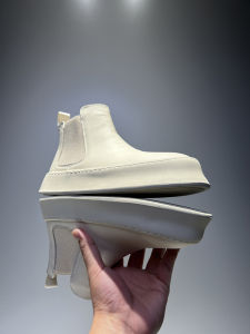 Leather High-Top Chelsea Boots Thick Bottom Fleece Lined Mens Boots Autumn Winter New Style Japanese Style Short Boots