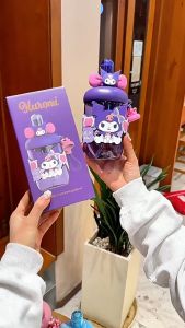 650ml Kuromi Bottle Kids Water Bottle Tritan Drinking HelloKitty MyMelody Cinnamoroll Sanrio Botol Air Kanak-Kanak