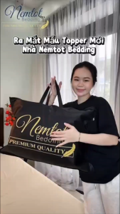 🆕Bộ Nệm/Topper Liền Gối Nằm Lông Vũ Cao Cấp - Set Ngủ Trưa Văn Phòng Đa Năng Lụa Lyocell Mềm Mát