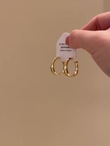 Bông Tai Vòng Bạc 925 Mạ Vàng