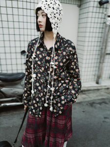 Sunshine Daisy Black Long Sleeve Thin Cotton Shirt Womens Vintage Artistic Design Spring Summer Miss Paocailady Commute Style