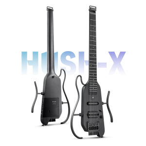 Donner Hush-X Electric Guitar Smart Silent Portable 39 Inch Beginner Friendly Ukelele for Students Performances Parties