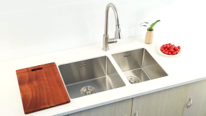 Kitchen sink brushed silver stainless steel sink double sink thickened sink vegetable basin wash basin (faucet optional)