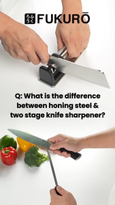 Fukuro Chef Series Two-Stage Sharpener / Knife Sharpener Tool Easy And Safe / Pengasah Pisau