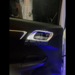 Honda Jazz Fit GK GK5 T5A 3rd Inner Handle Silver Carbon Fiber Protector Ring For Jazz (2014 - 2021) ARL Motorsport Car Accessories