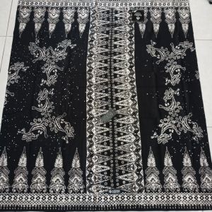 sarung batik ashima dewasa as288 batik cap khas pekalongan anti luntur monokrom hitam putih klasik cermin kembang segitiga batik inkou sarung santri pondok hadroh gus azmi az zahir