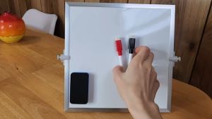 กระดานไวท์บอร์ด ตั้งโต๊ะ (แถมฟรี! ปากกาเมจิ+ที่ลบ) Whitebord ไวท์บอร์ดตั้งโต๊ะ ไวท์บอร์ดเล็กๆ