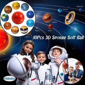 Oldlaiben 10PCS Solar System Planet Balls Stress Squeeze Ball  Party Favor Toy Relieve Tension And Anxiety