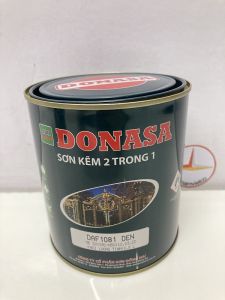 Sơn Sắt Kẽm Donasa  2 trong 1 màu DAF 1081 Đen bóng _ 800ml