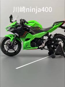 1/12 Alloy Model Toy Ninja 400 Metal Diecast Motorcycle with Sound and Light Tail Suspension Decorative Toys Gifts for Boys Kids