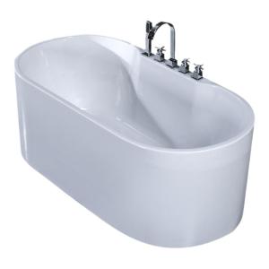 BULANG | Adult Small Space No-assembly Seamless Round Acrylic Bathtub