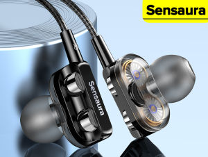 [4 loa] Tai nghe nhét tai nghe có dây 3.5mm Sensaura âm thanh độ trung thực cao âm thanh nổi Bass khử tiếng ồn Tai nghe điều khiển âm lượng tai nghe kèm micro cho điện thoại di động Xiaomi iPhone latop MP4