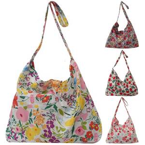 MOJOYCE Stylish Floral Canvas Tote Bag for Women Spacious and Durable Perfect for Casual Shopping and Outings