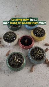 Lư Xông Nhang Nụ Thảo Mộc Bằng Sứ Cao 7cm Nhiều Màu Sắc Phong Thủy Trang Trí Bàn Thờ Dâng Hương