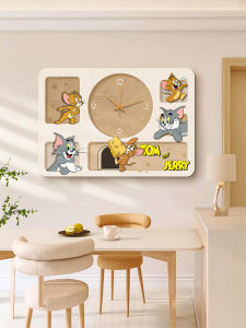 HAOJIUBUJIAN | Cartoon Design Wall Clock with Artwork for Distribution Box Creamy New