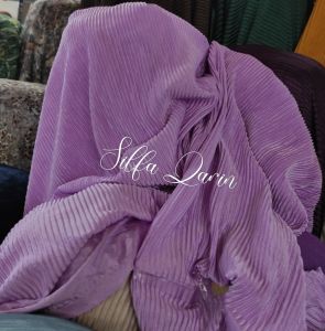 Bahan Kain Satin Plisket Stretch Melamin Premium (Harga Per 1 Meter)