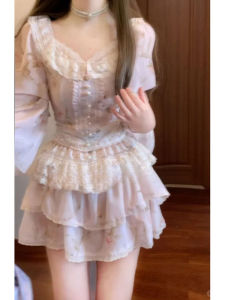 CHANGTONG | Charming Sweet Dress And Shirt Set