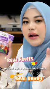Alamii Honey Gummy Permen Jelly Buah Madu Asli Rendah Gula Snack Cemilan Anak BPOM Halal