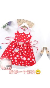💥ส่งจากไทย💥ชุดเดรสเด็กผู้หญิง ผ้าพริ้วๆ สวยหวาน CK039