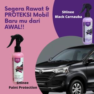 Paket SHinee - Pengkilap Poles Body Mobil Motor Warna Hitam Gelap Nano Ceramic Perawatan Kendaraan