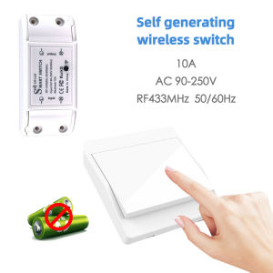 RF433 Wireless self-powered switch household remote control Push button switch Wall Light Switch