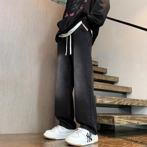 LIREGONGZHU | New Thin Straight Boys Denim Pants