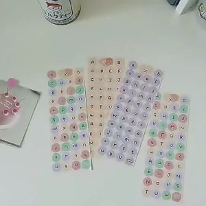 Stiker Huruf Besar Kecil & Mix Color Decor Notebook Diarybook Laptop Casing Hp Botol Minum SD08