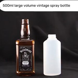 Hairdressing Whiskey Spray Bottle Salon Barber Professional Hair Tools Oil Head Watering Can Multi-Purpose 500ml