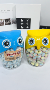 Mr candy|200pcs Owl Marshmallow Candy Mini Soft Sweet Pastel Color Bite Size Fluffy Snack Candy Dessert Decoration Family Sharing Treat