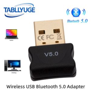 TABLLYUGE Wireless Bluetooth 5.0 Receiver Transmitter Adapter USB Bluetooth Audio Receiver Dongle Adapter for Computer PC Laptop