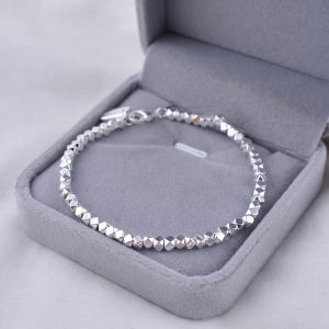 925 Sterling Silver Bracelet Broken Silver Several Versatile Mori Students Niche Style Ins for Girlfriend Girlfriends Birthday Gift Lettering