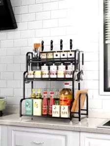 304 Stainless 3-Tier Spice Rack: The Ultimate Kitchen Condiment Organizer