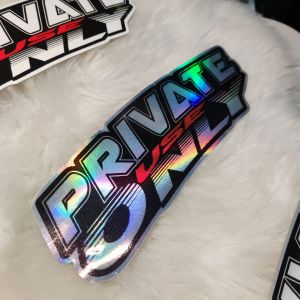 "PRIVATE USE ONLY" CAR STICKER (VINYL/HOLOGRAM /REFLECTORIZED)