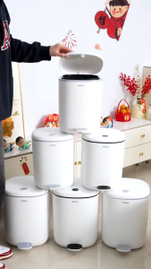 Thùng Rác Thông Minh ECOCO Đạp Chân Cao Cấp - Thùng Đựng Rác Có Chân Đạp Nắp Chống Mùi