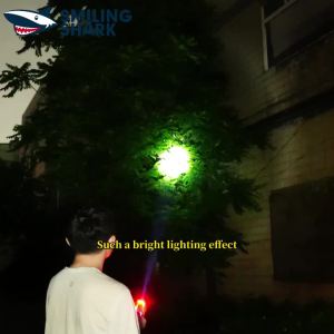 1PC SmileShark LED Flashlight Super Bright 5Modes Varifocal Handheld Flashlight USB Rechargeable With Lanyard for Outdoor SD1020