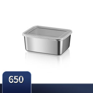 Transparent and visible Food storage box Food Grade Stainless Steel Stacked storage dustproof Storage Box Refrigerator Crisper