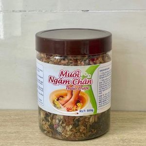 [Muối Thảo Mộc]. Muối ngâm chân thảo dược hủ 500g. Muối ngâm chân thảo mộc dễ ngủ giảm đau nhức lưu thông khí huyết giảm stress mệt mỏi.