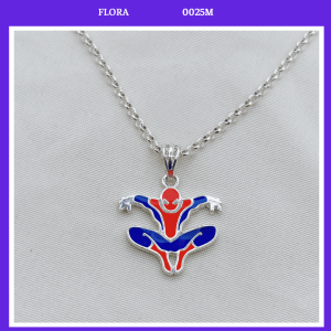 FLORA 0025M - [Có bán lẻ] Dây chuyền bạc ta hình người nhện Spider man dành cho bé trai